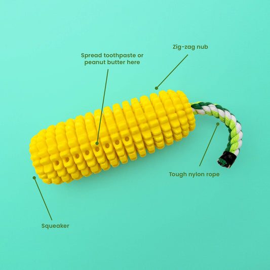 Corn-Shaped Dental Chew Dog Toy