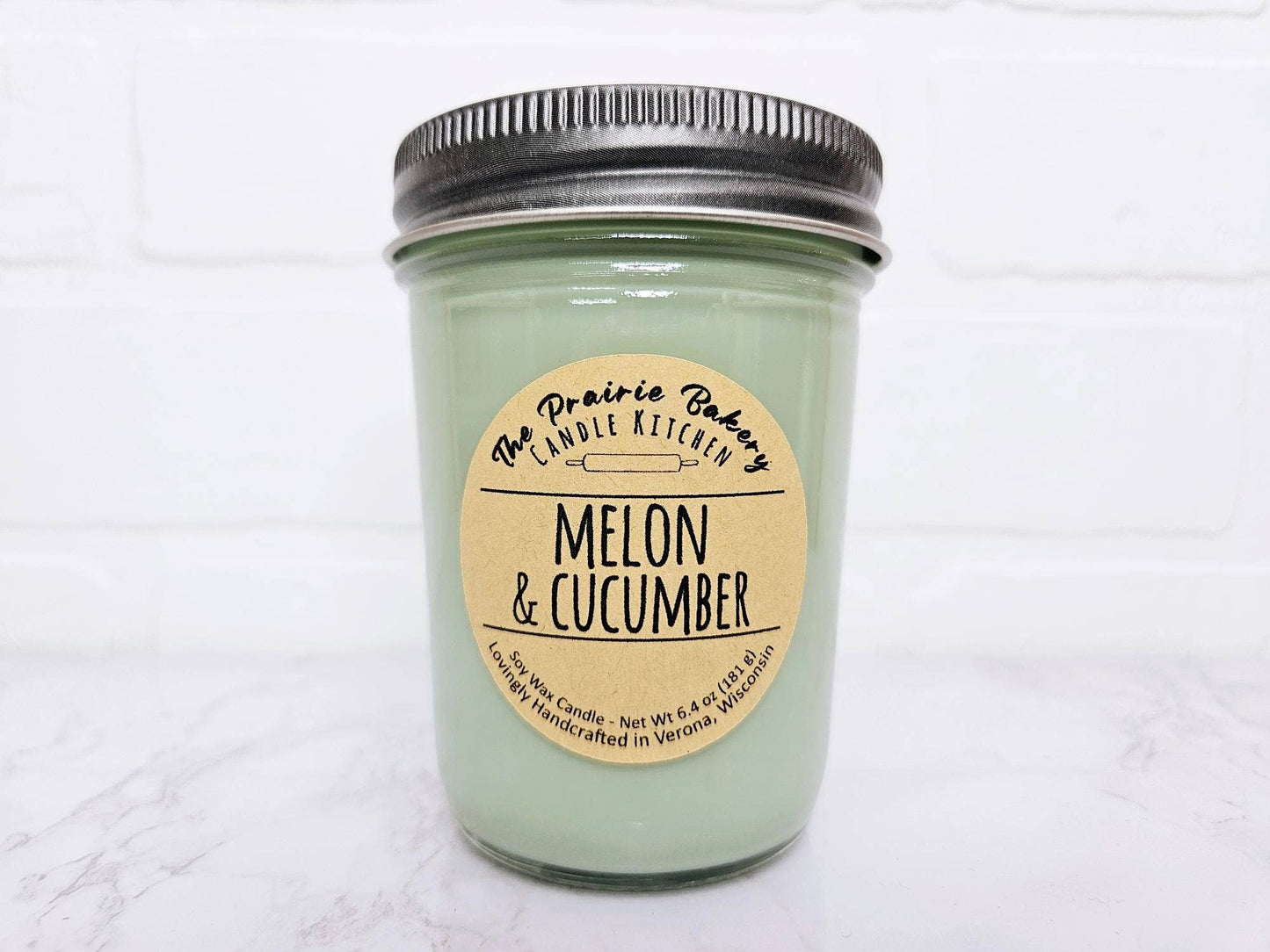 Melon & Cucumber Scented Soy Wax Candle