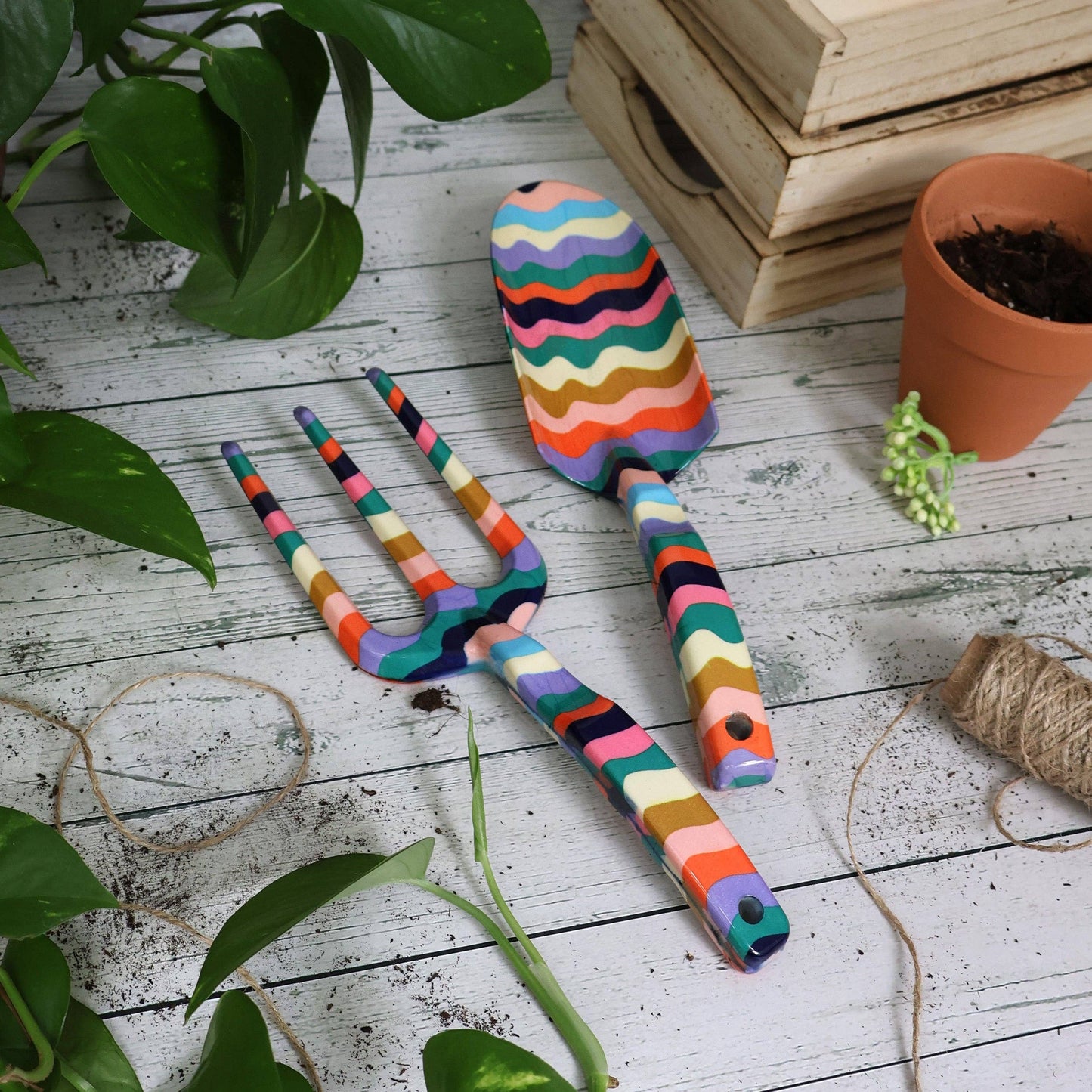 Gardening Tool & Kneeler Set, Rainbow