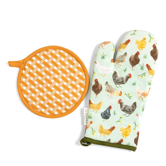 Chickens Pot Holder Set