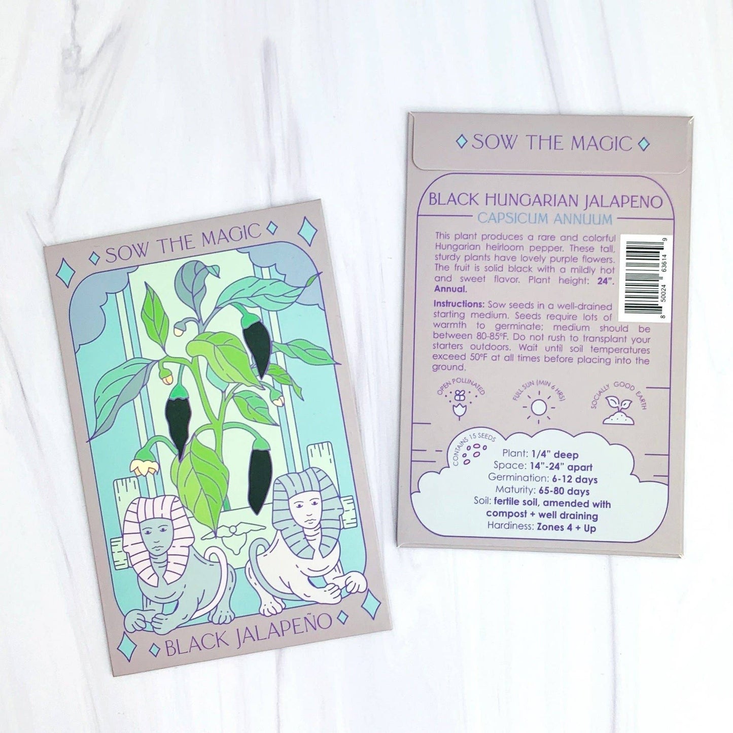 Black Hungarian Jalapeño Tarot Garden