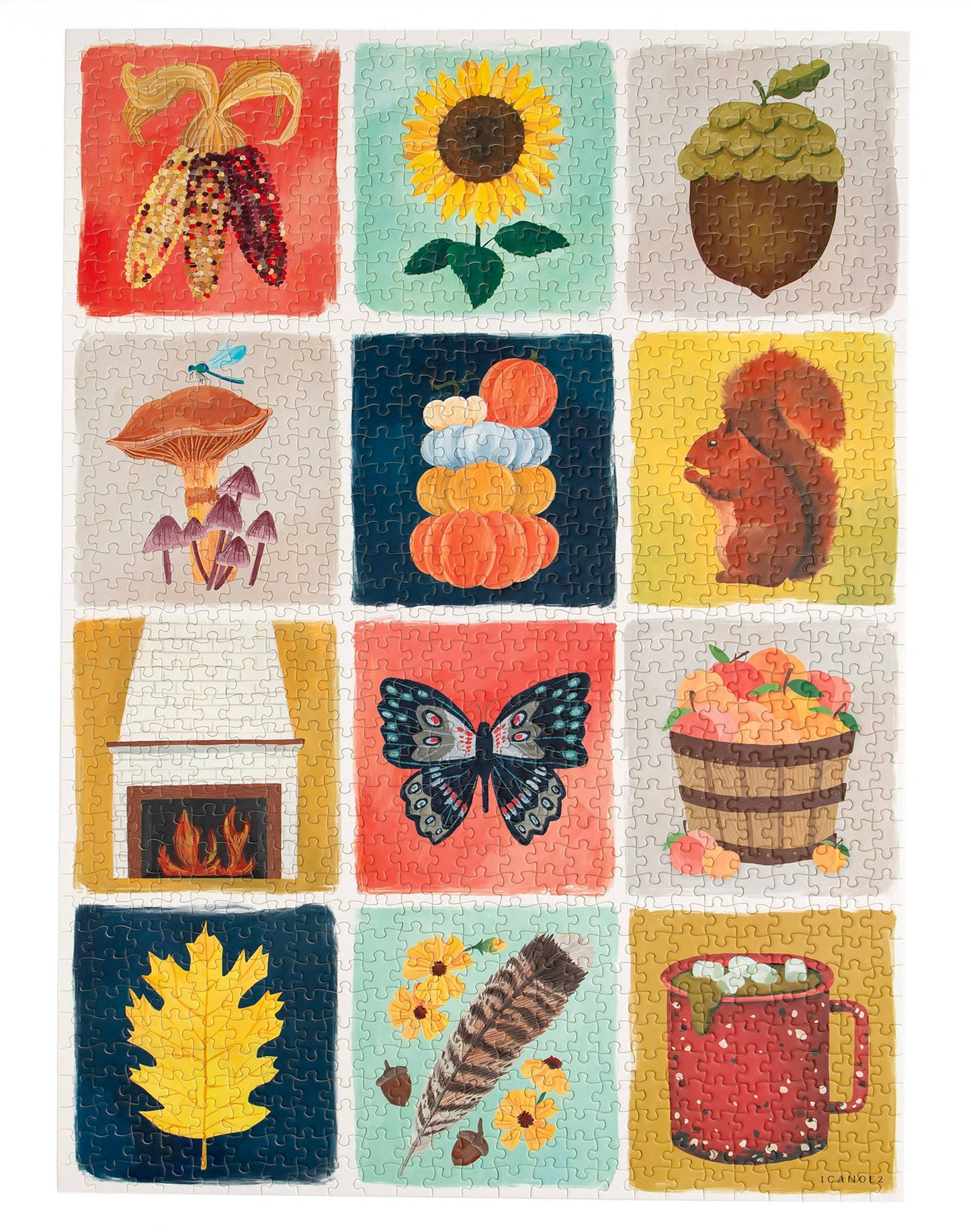 Fall Grid - 1,000 Piece Jigsaw Puzzle
