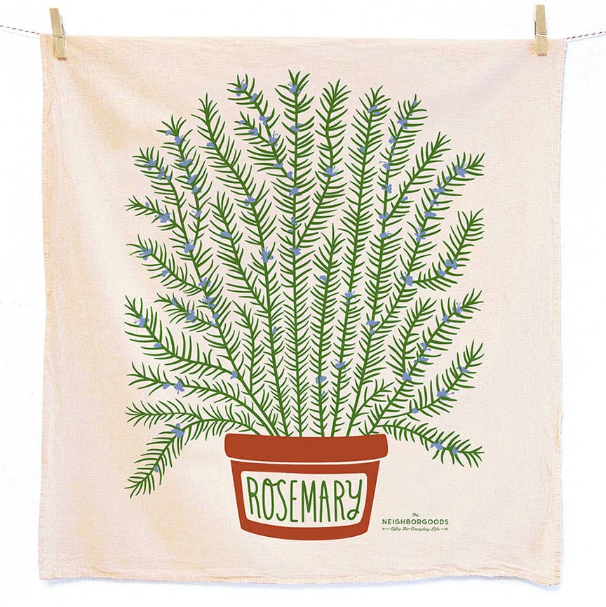 Rosemary Tea Towel + Sponge Cloth Set
