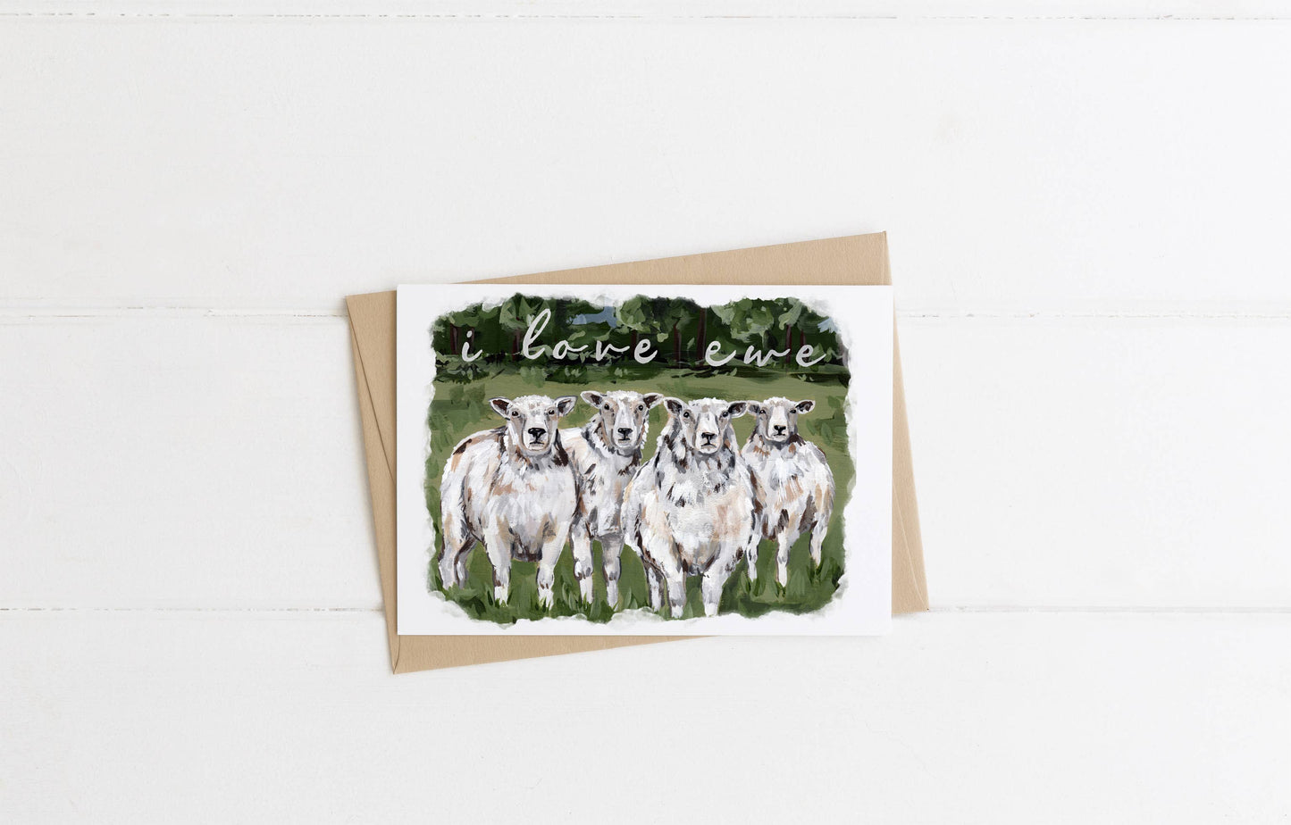 I Love Ewe Sheep Card