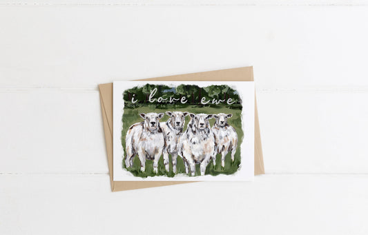I Love Ewe Card