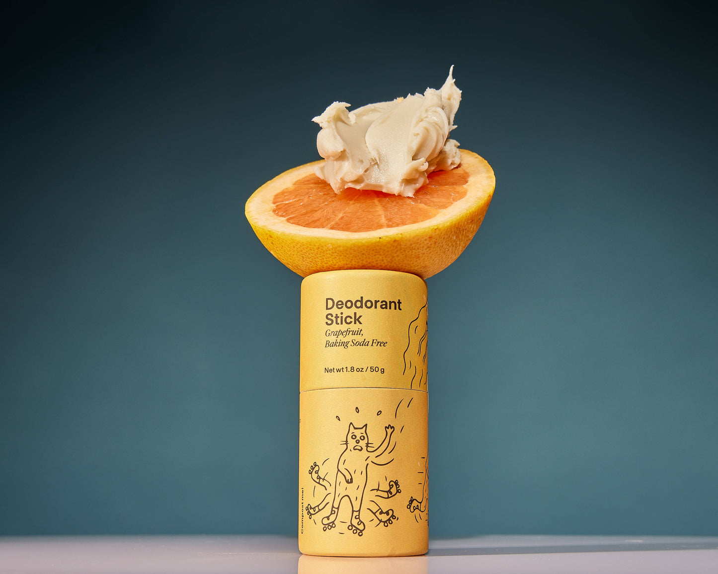 Grapefruit Baking Soda Free Deodorant Stick