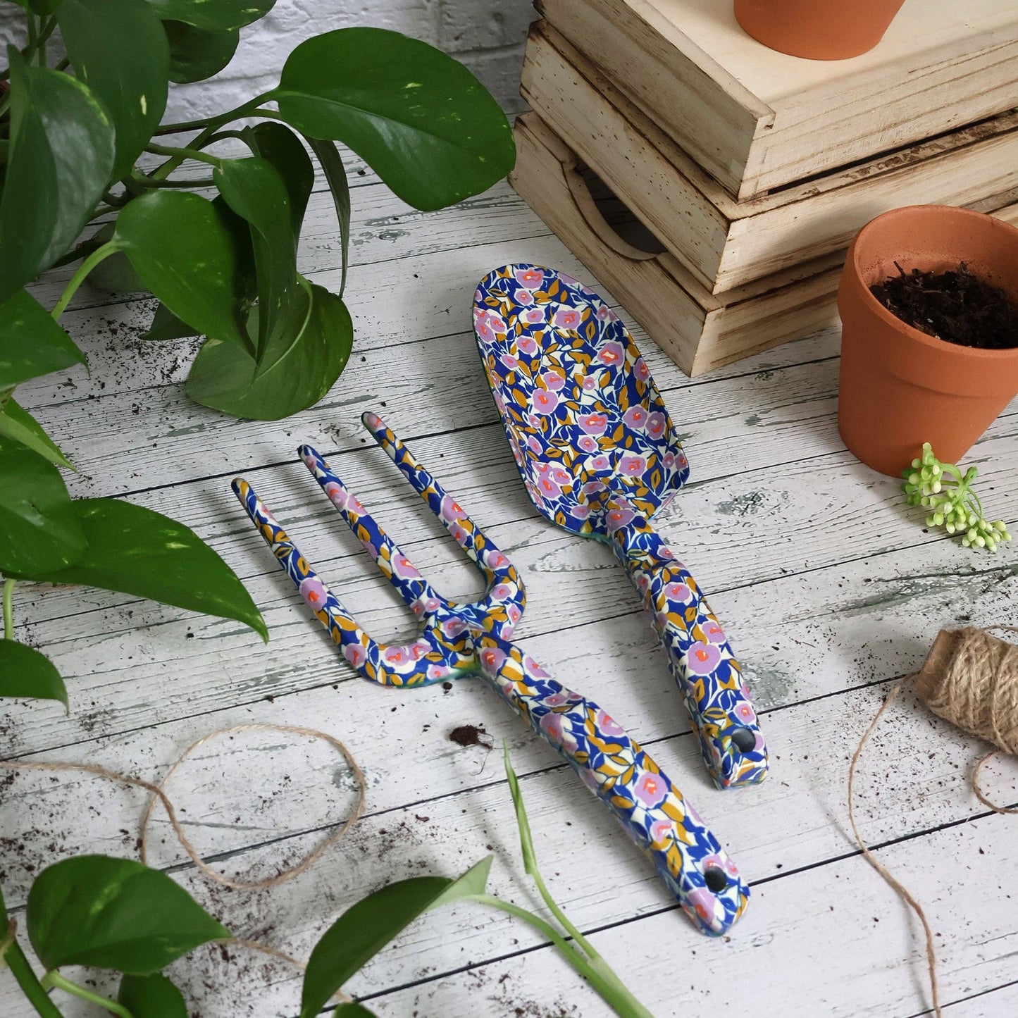 Willow and Belle Floral Fork and Trowel Garden Tool Set