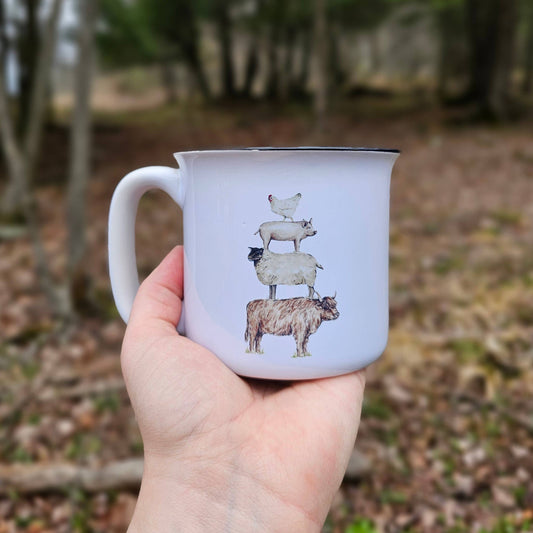 Farm Animal Stack Coffee Mug