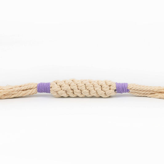 Sustainable Macrame Candy Dog Rope Toy
