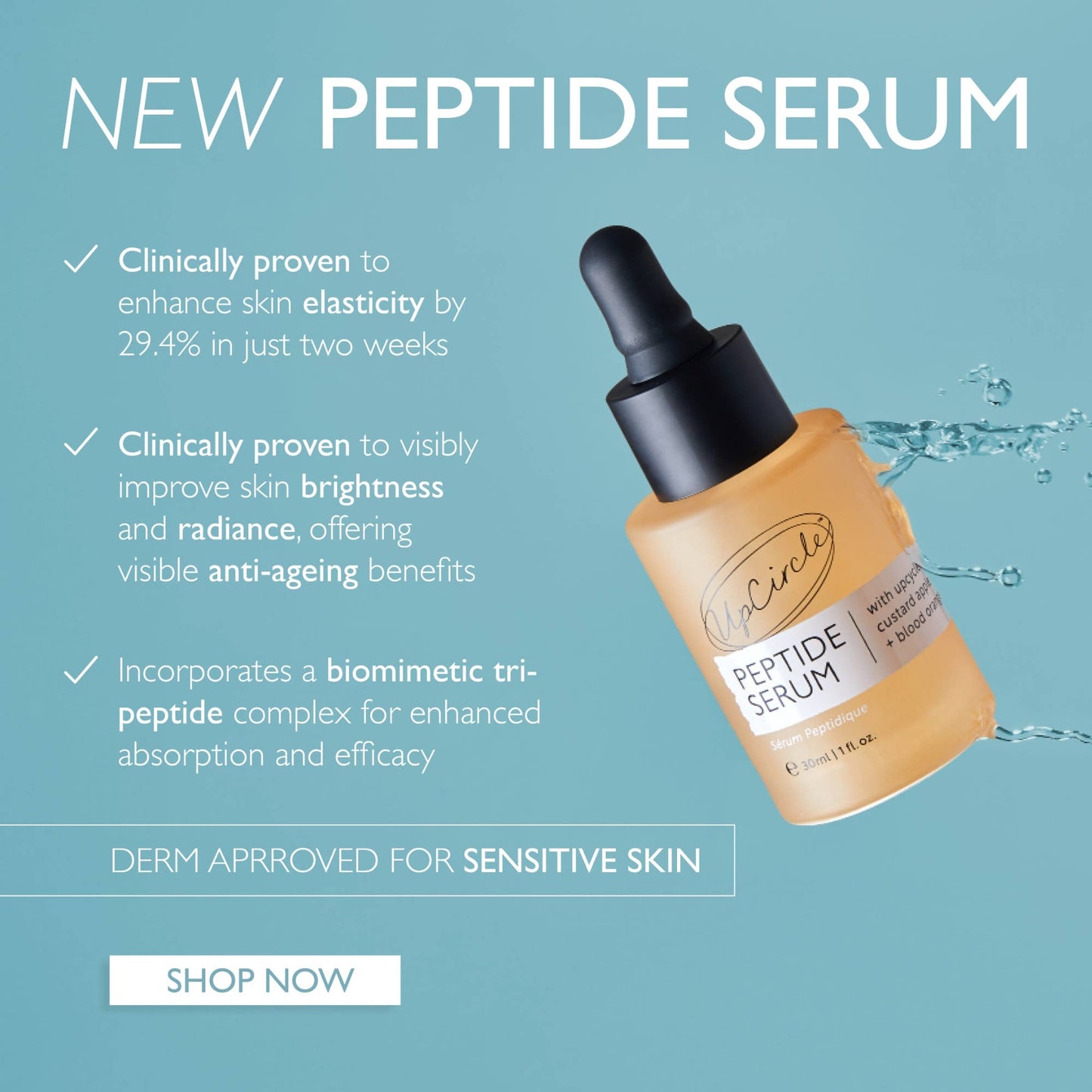 Anti-Aging Collagen Boosting Spa Peptide Serum, Travel Size