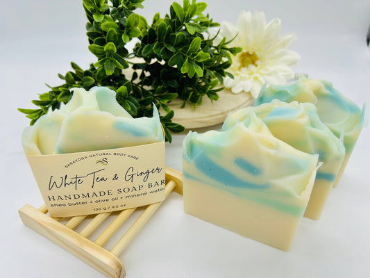 White Tea Ginger Handmade Soap Bar