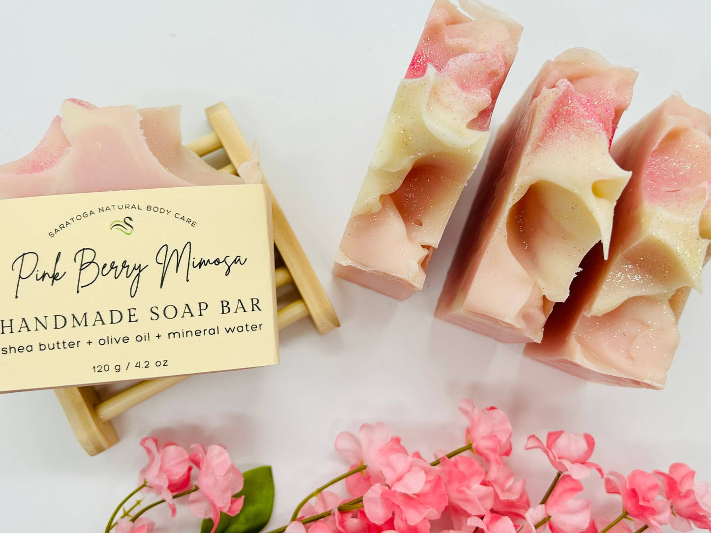 Pink Berry Mimosa Handmade Soap Bar