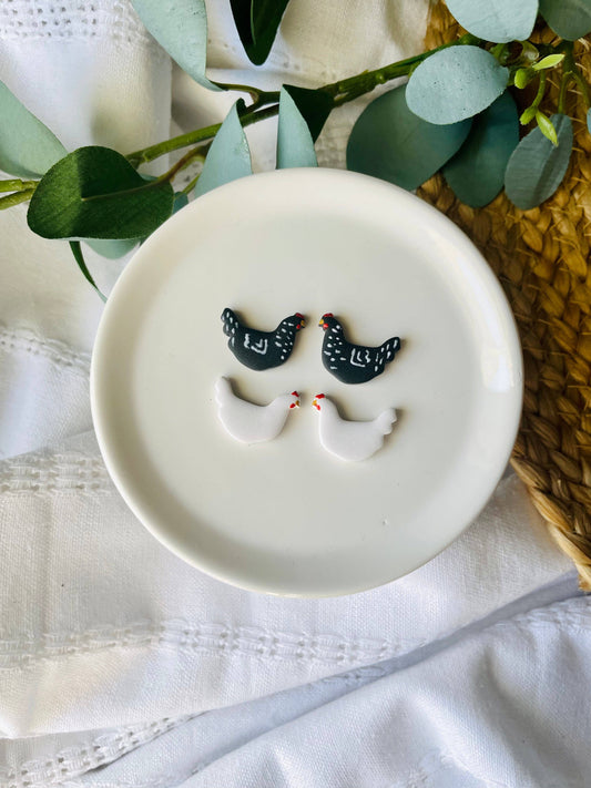 Chicken Stud Earrings