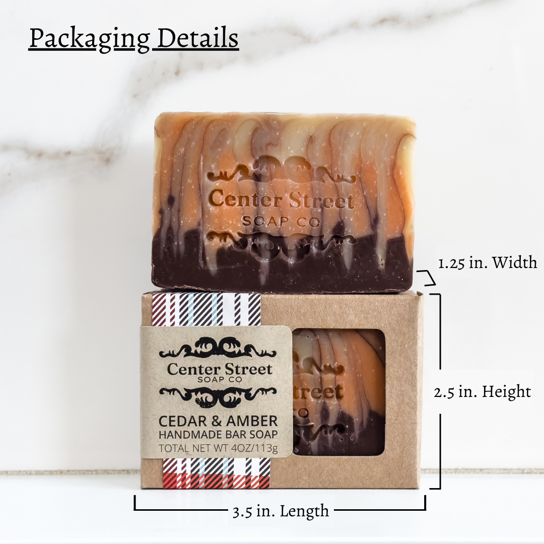 Cedar & Amber Vegan Handmade Soap Bar