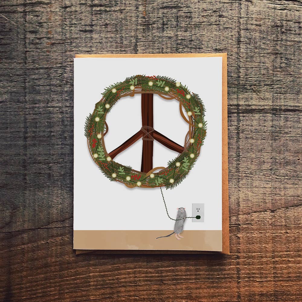 Peace Sign Holiday Card