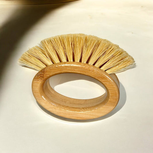 Bamboo Oval Vegetable Cleaning Brush