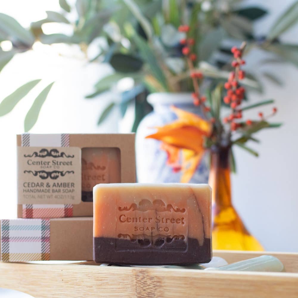 Cedar & Amber Vegan Handmade Soap Bar