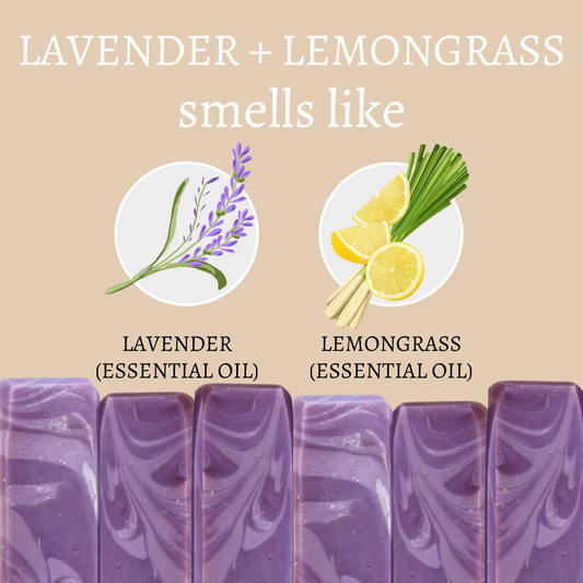 Lavender and Lemongrass Handmade Soap Bar