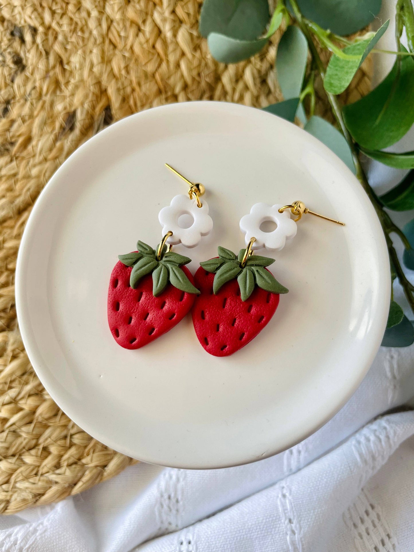 Strawberry Flower Earrings
