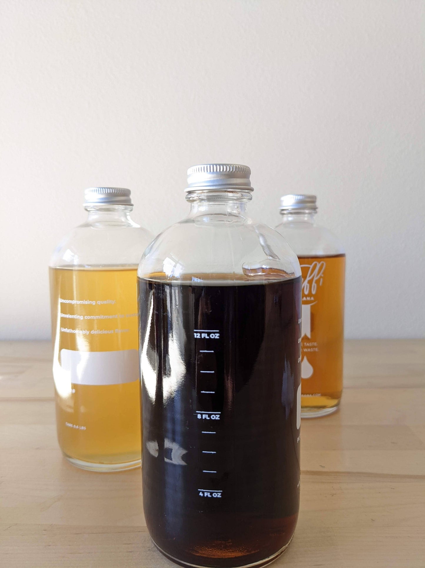16oz Refillable Glass Bottles - for Saffi Saana display