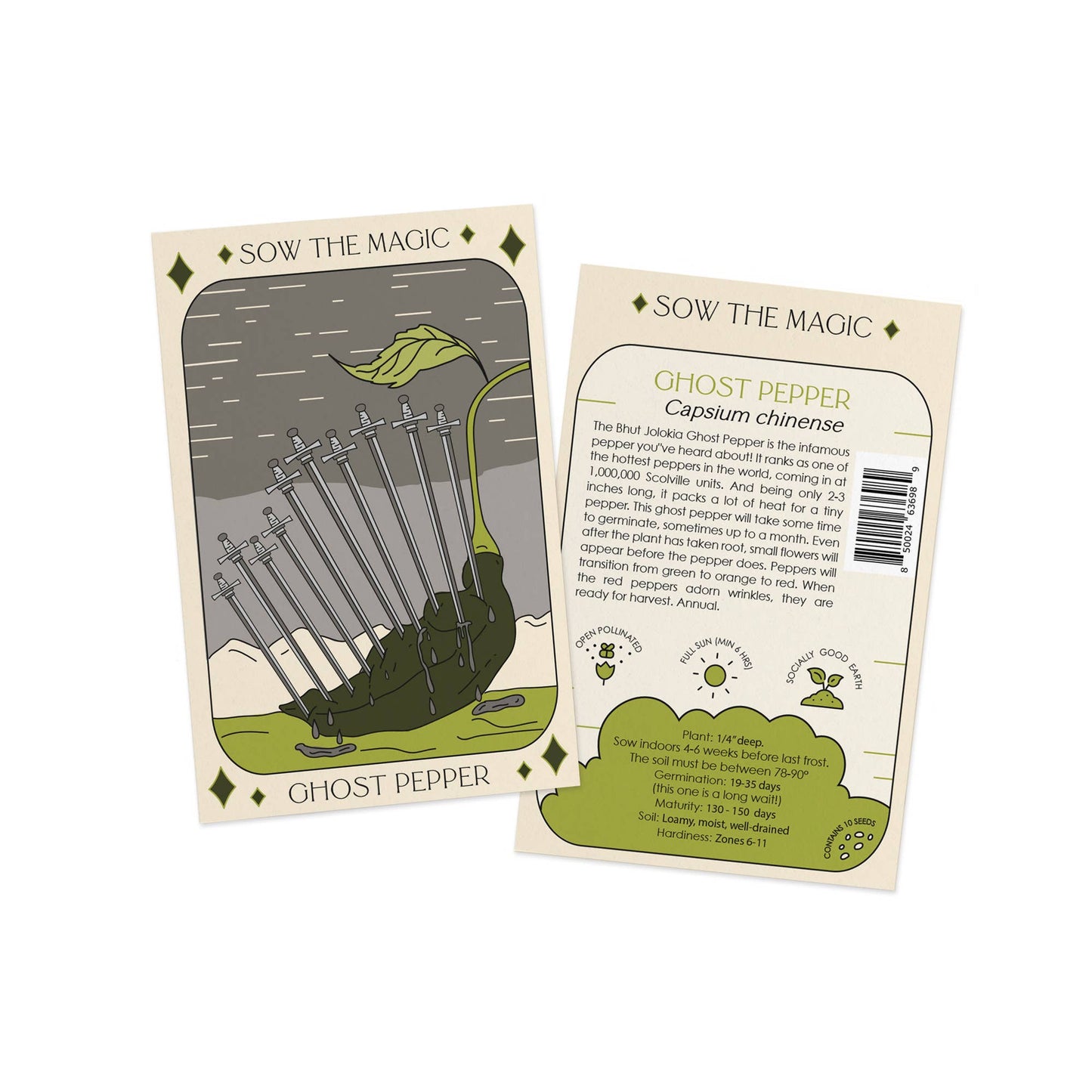 Ghost Pepper Tarot Garden