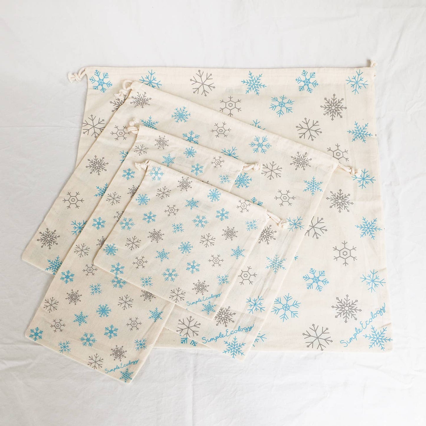 Organic Fabric Reusable Gift Bag Sets