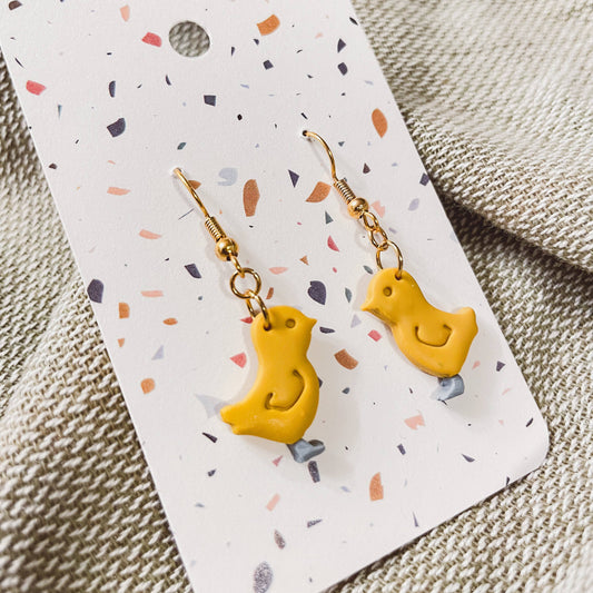 Baby Chicks with Boots Earrings