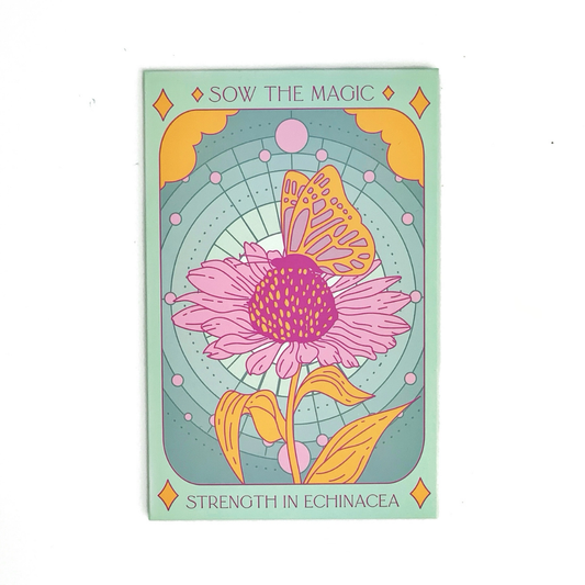 Strength in Echinacea Flower Tarot Garden