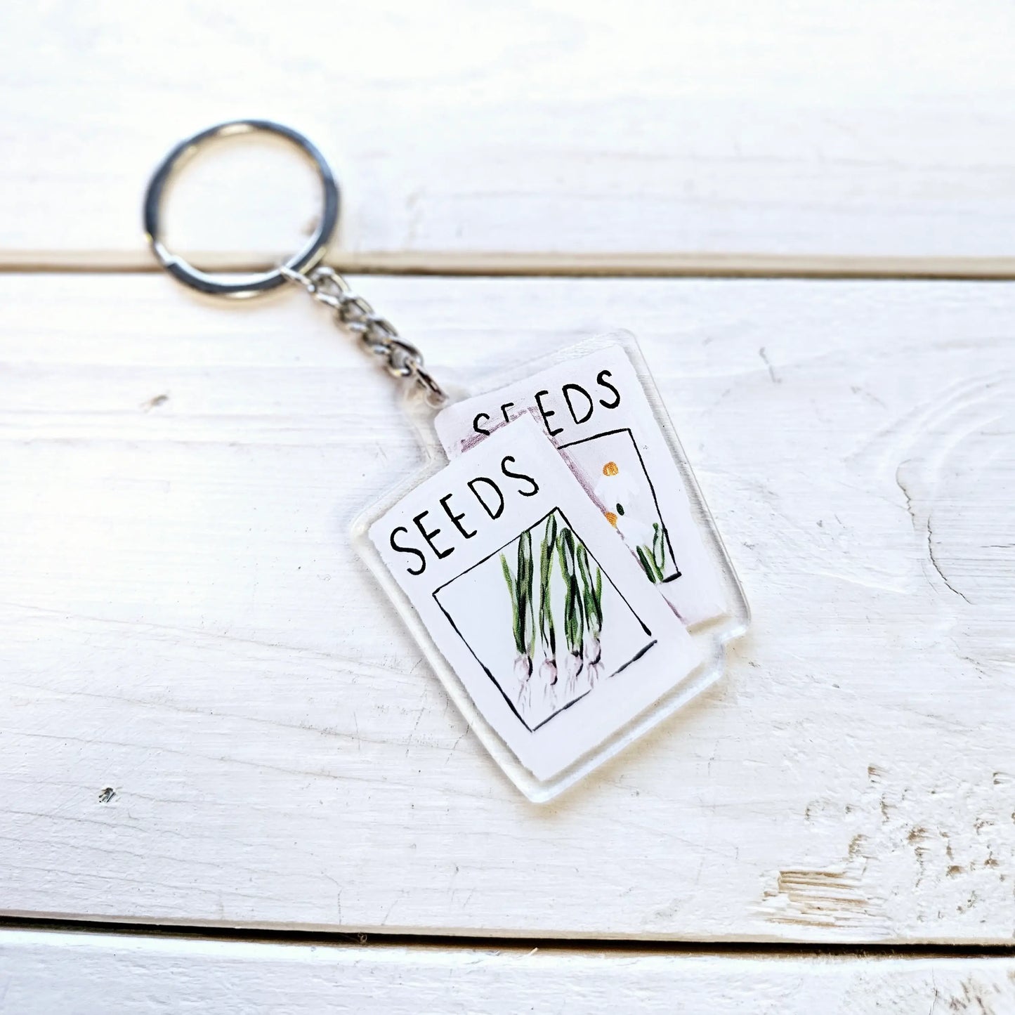 Gardening Seed Packet Keychain