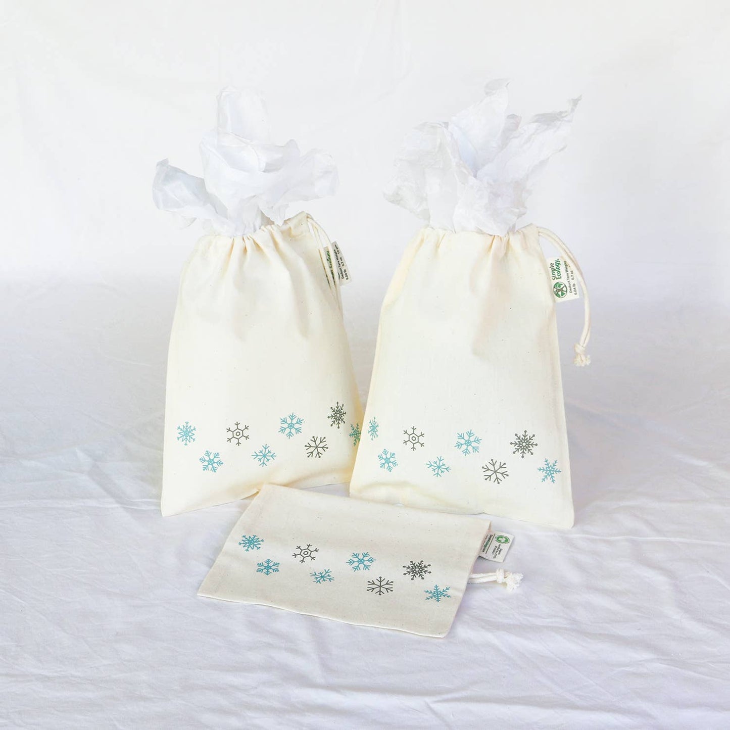 Organic Fabric Holiday Gift Bags