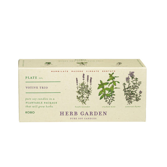 Plant the Box Votive Candle Trio, Herb Garden