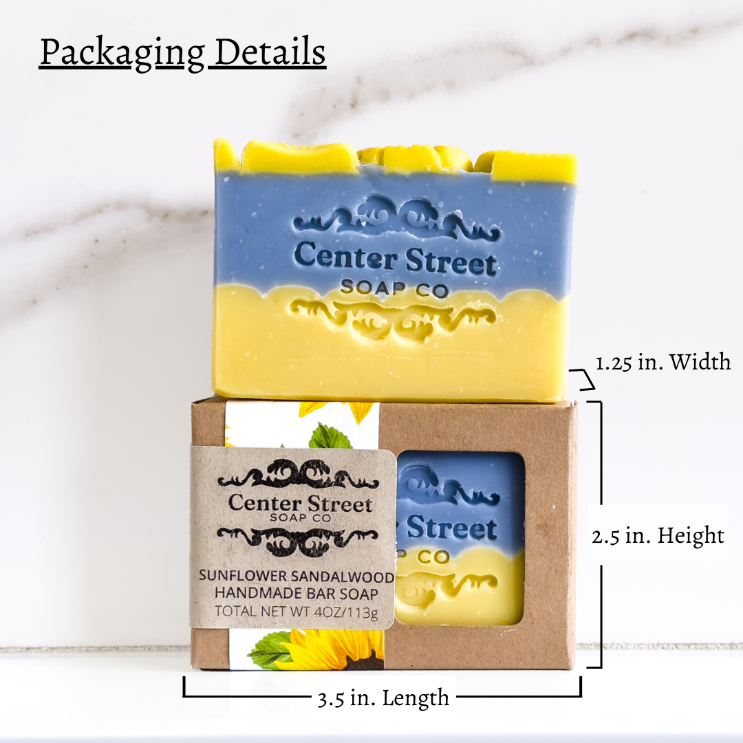 Sunflower Sandalwood Handmade Soap Bar