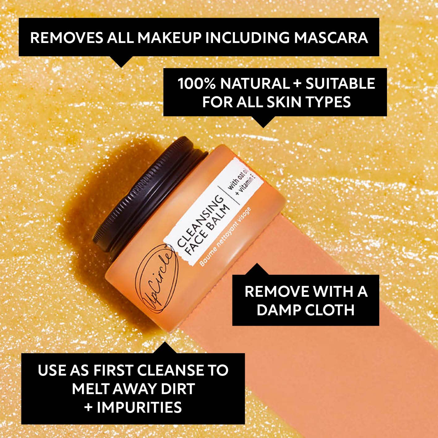 Spa Cleansing Face Balm with Oat Oil + Vitamin E, Travel Size