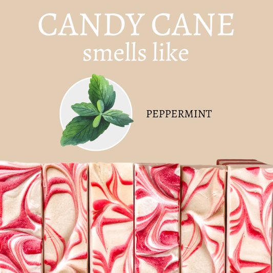 Candy Cane Handmade Bar Soap