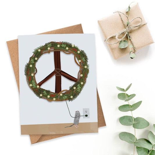 Peace Sign Holiday Card
