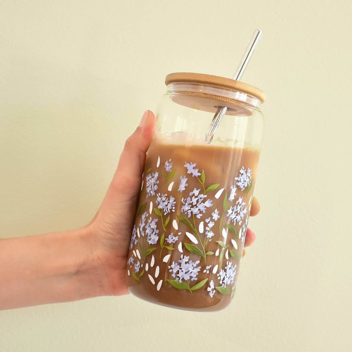 Hydrangeas Glass Can