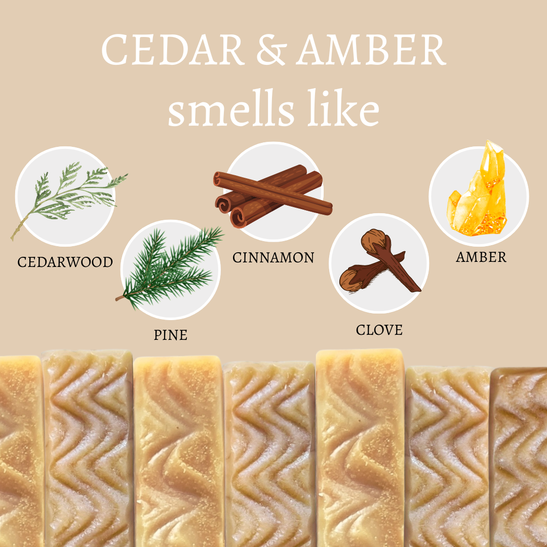 Cedar & Amber Vegan Handmade Soap Bar