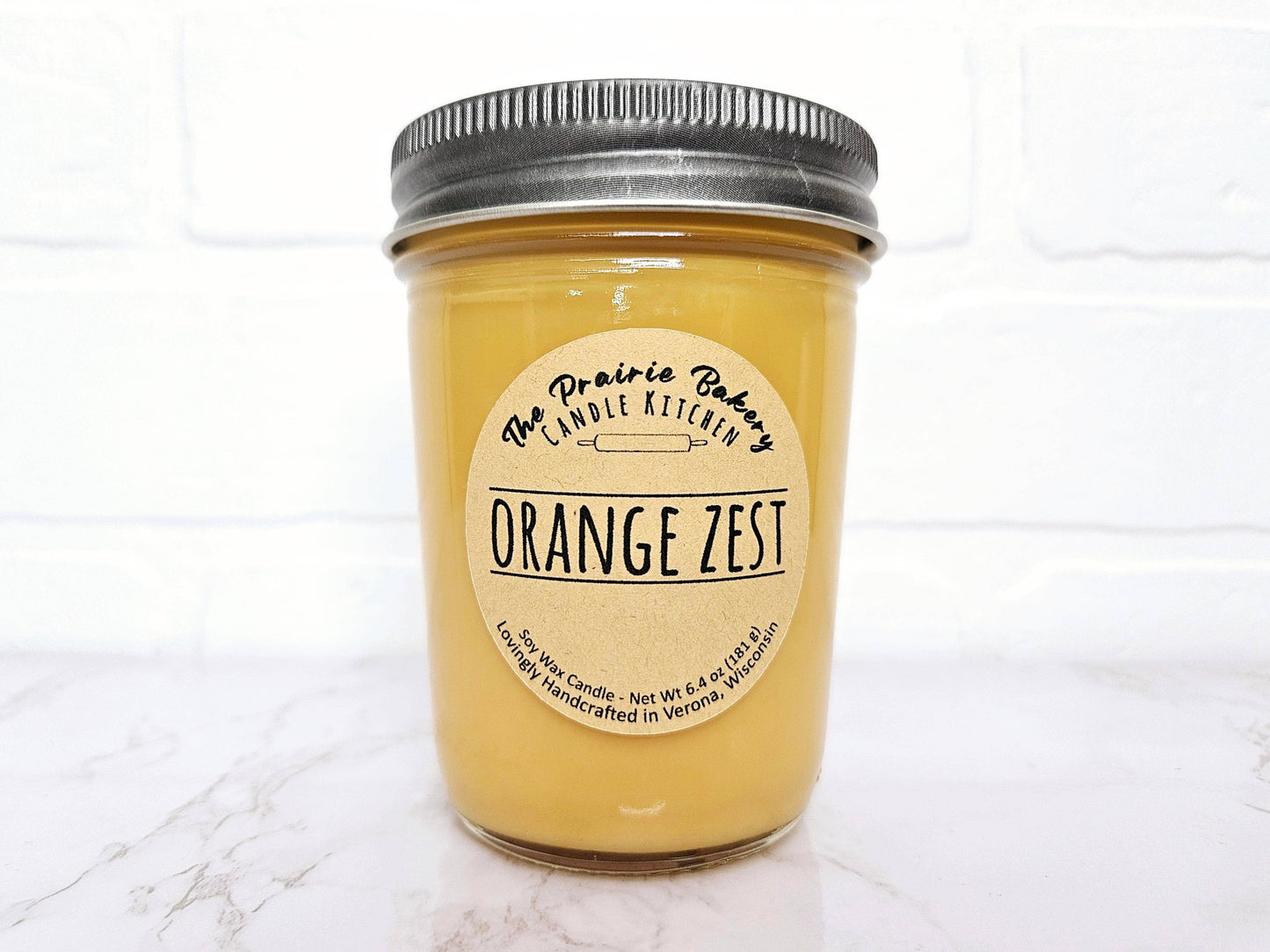 Orange Zest Scented Soy Wax Candle