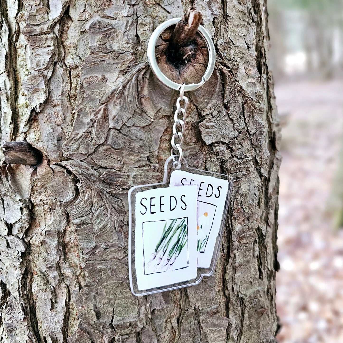 Gardening Seed Packet Keychain