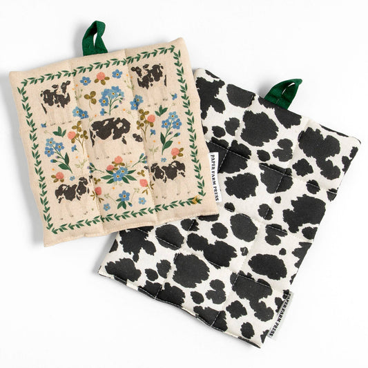 Cows & Flowers Pot Holder Set
