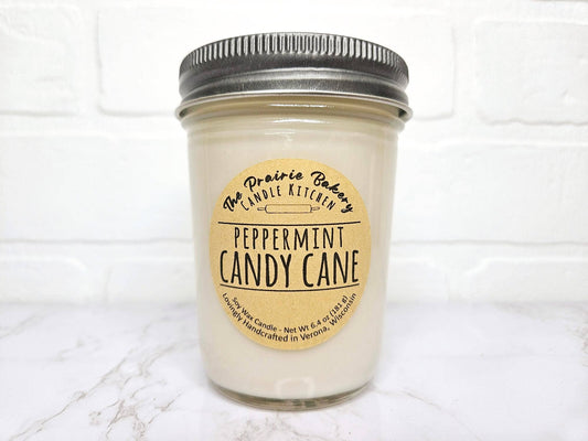 Peppermint Candy Cane Soy Wax Candle