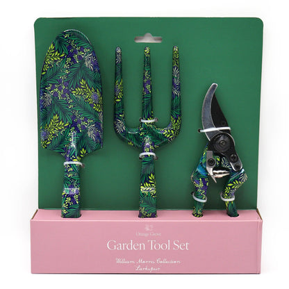 Orange Grove Fork, Trowel and Secateurs Garden Tool Set