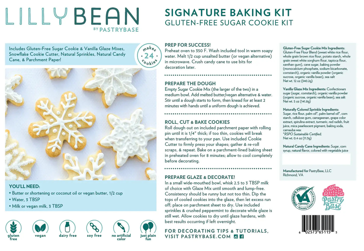 Sugar Cookie Baking Kit (Vegan & GF)