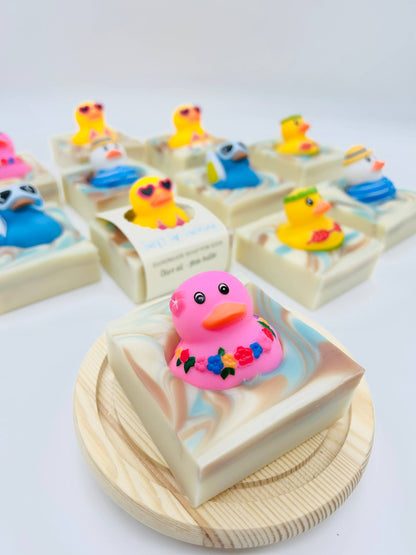 Summer Surf's Up Duckling Handmade Soap Bar for Kids