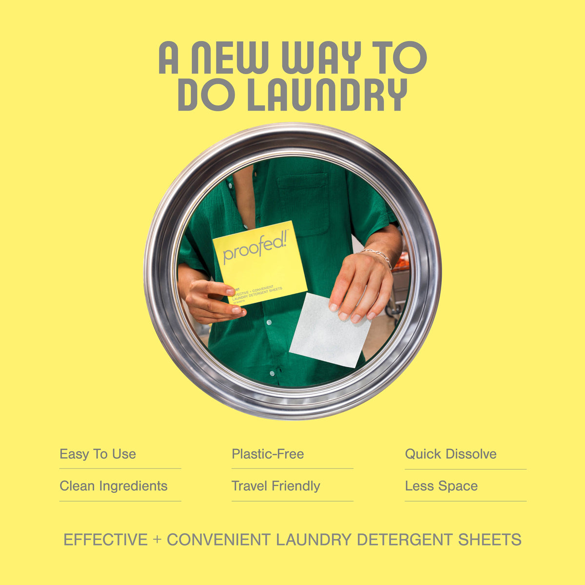 100% Plastic Free Laundry Detergent Sheets