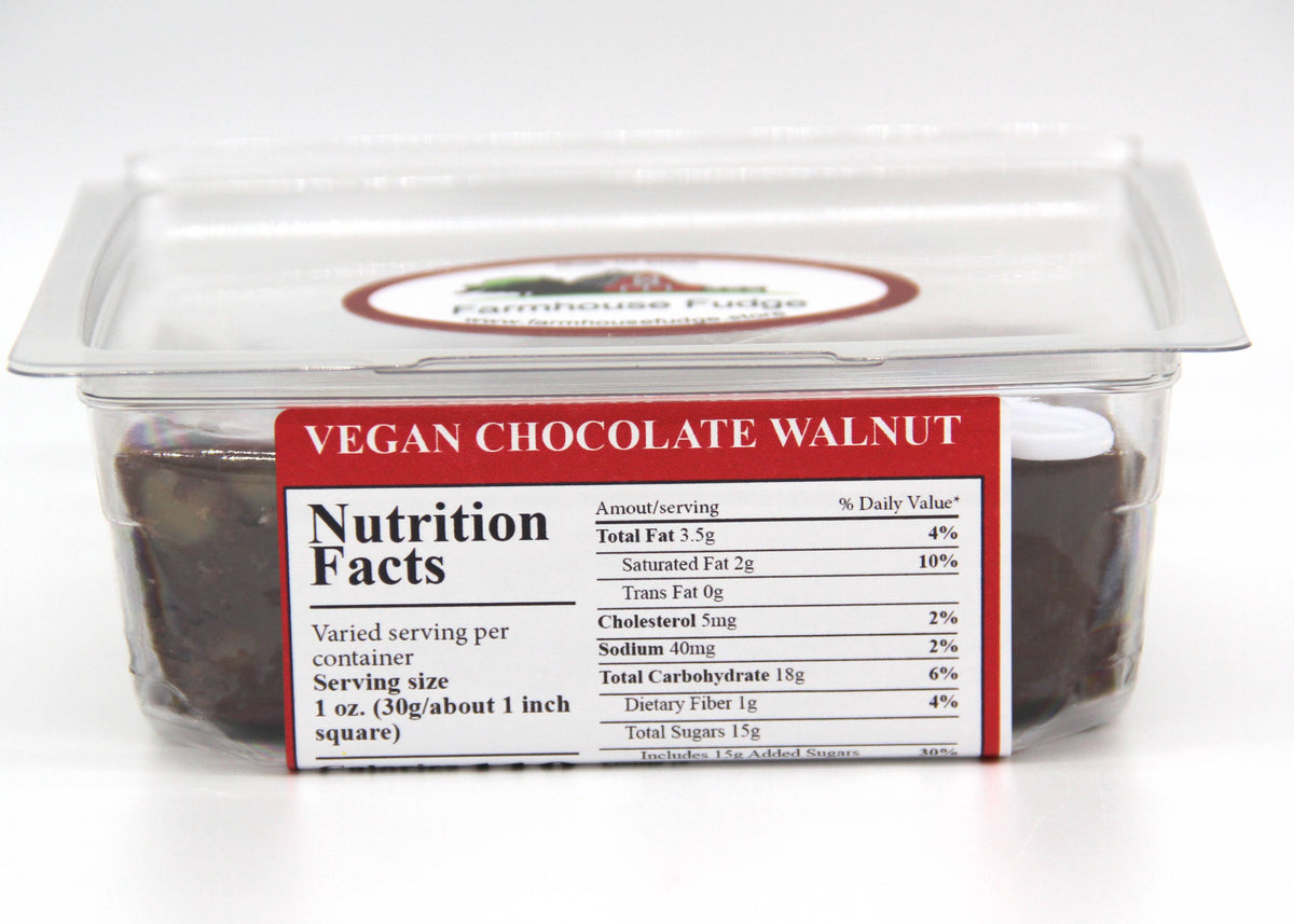 Vegan Chocolate Walnut Fudge 8 oz.