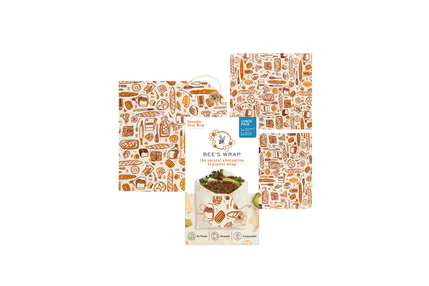 Bee's Wrap, Lunch 3 Pack