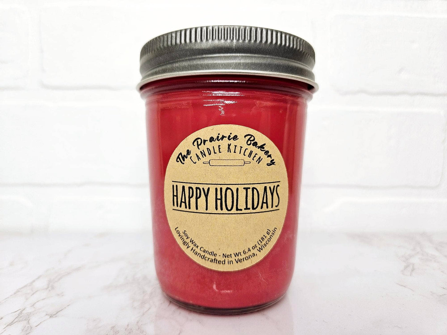 Happy Holidays Soy Wax Candle