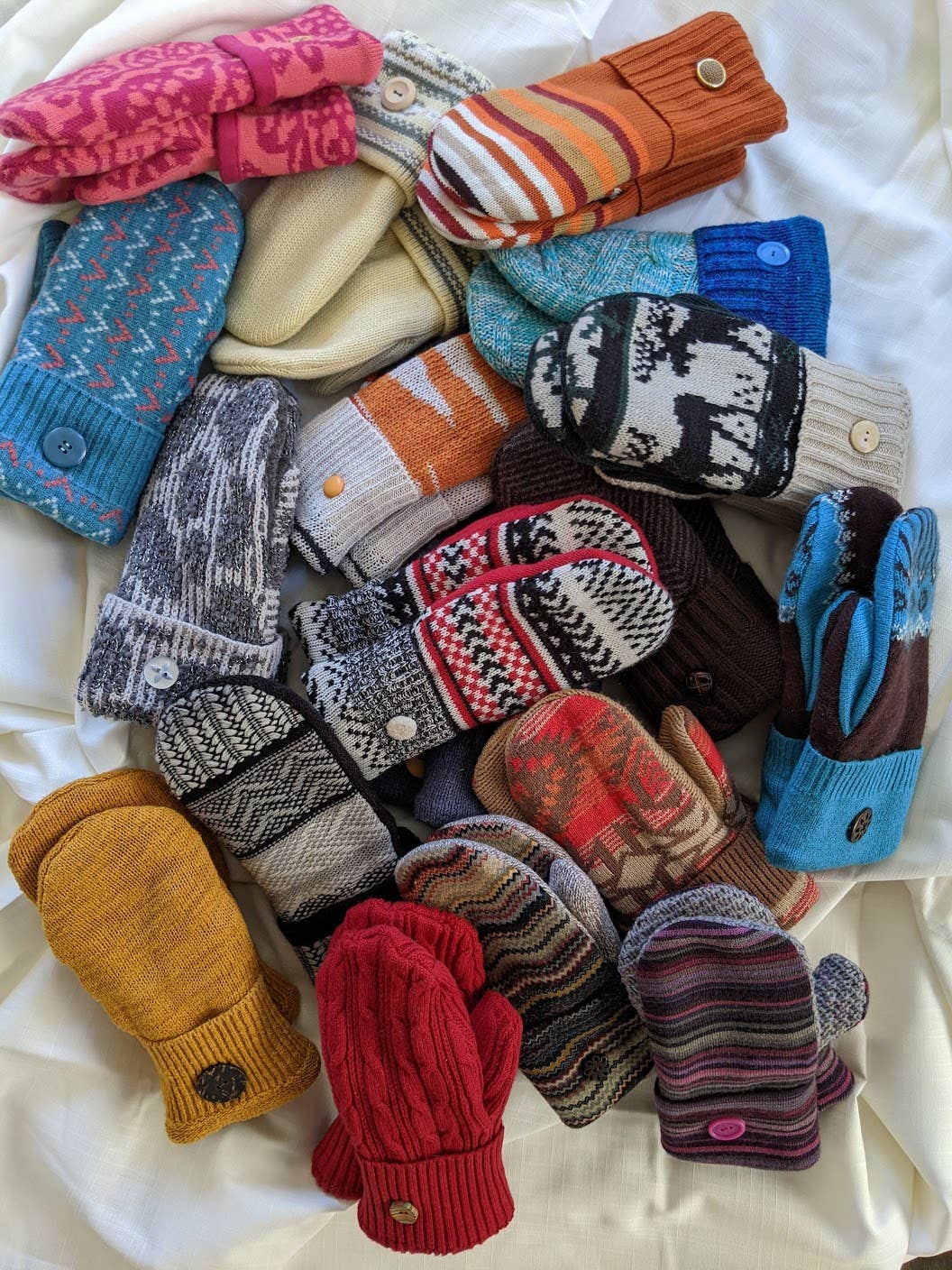 Eco-Friendly, Upcycled Women's Mittens