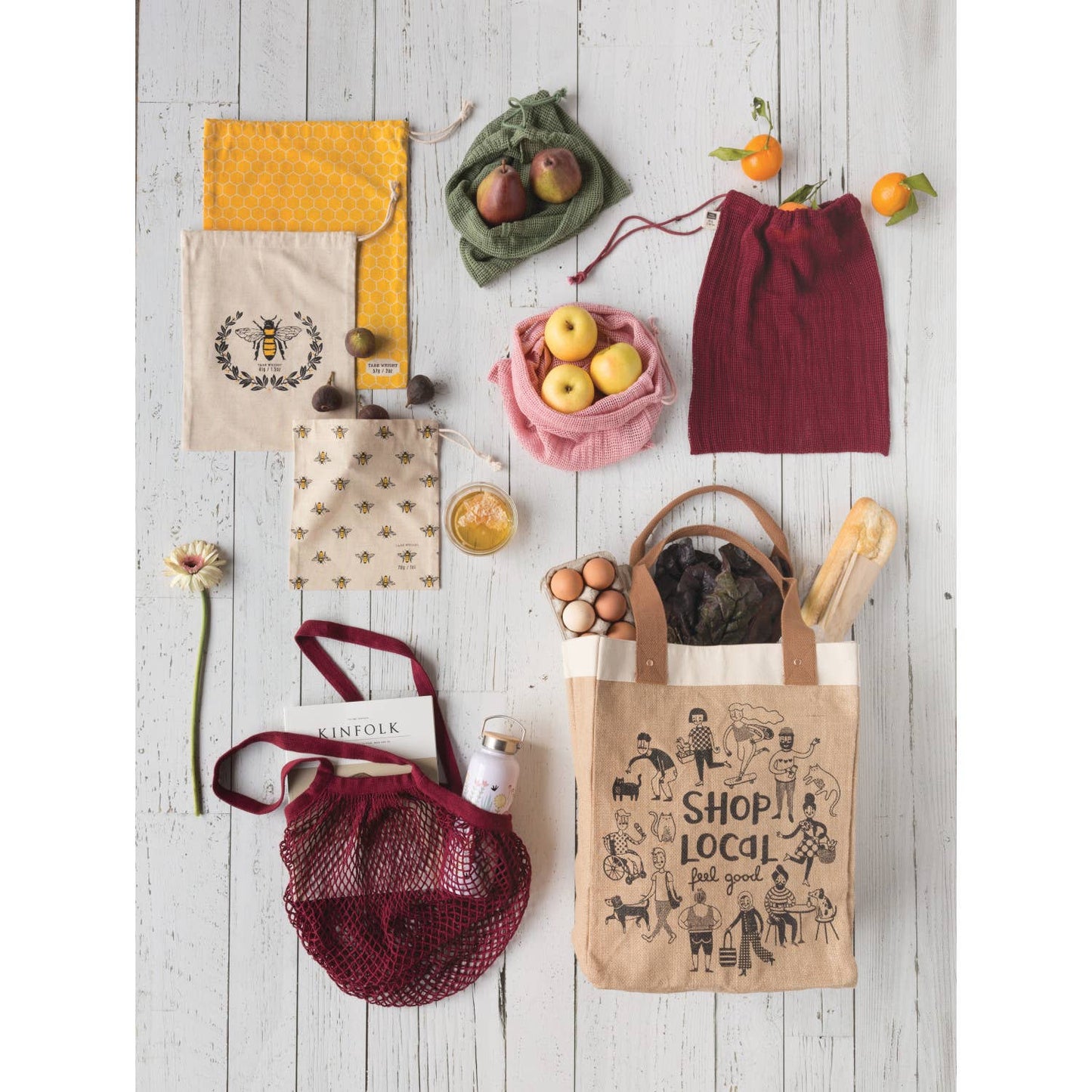 Le Marche Blush Mesh Produce Bags Set